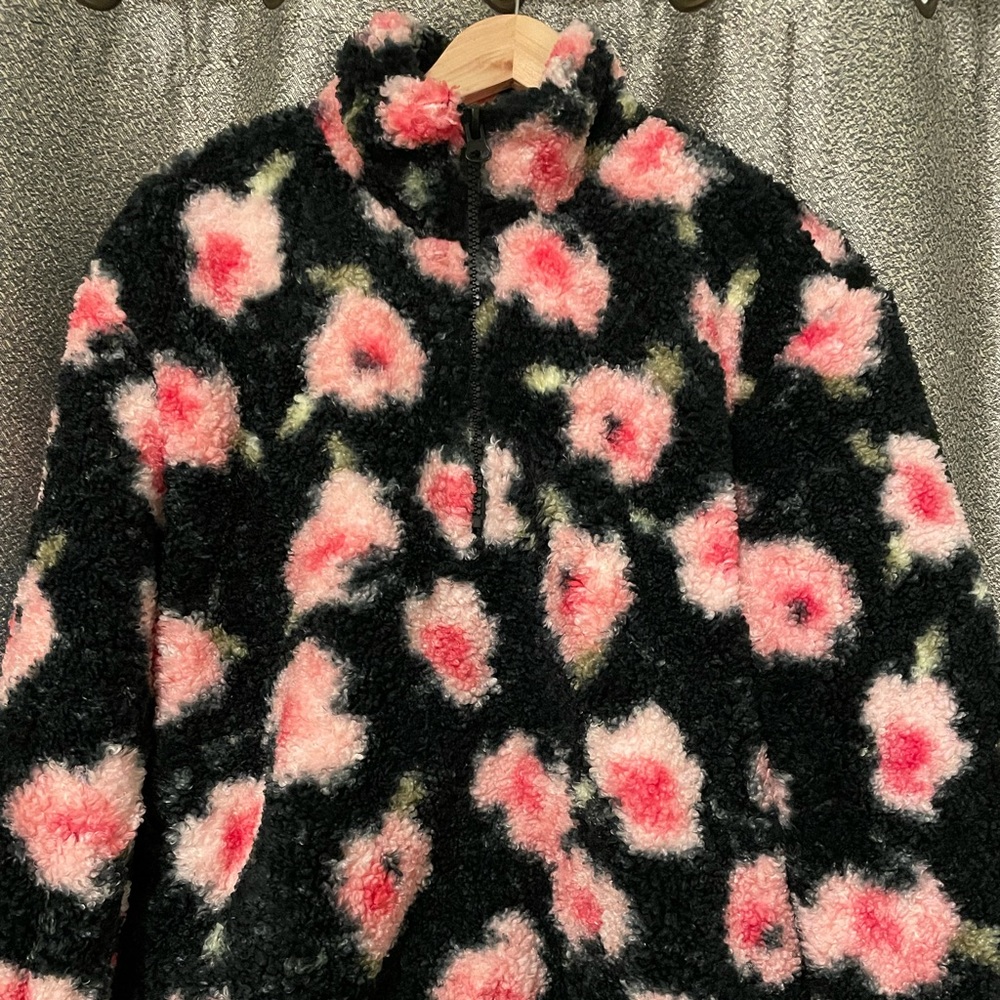 Sandy Liang Target Floral Sherpa Jacket Size s NWT